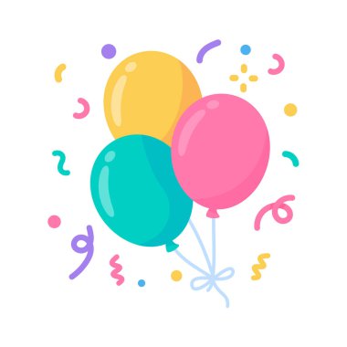 Parti balonları. Doğum günü partileri için renkli balonlar