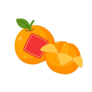 Çin Yeni Yılı 'nı kutlamak için kırmızı kağıtla kaplanmış Mandarin portakalları..