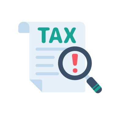 vergi belgesi simgesi Büyüteçle belge dosyalama