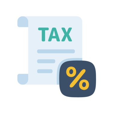 Vergi belgesi simgesi. Vergi dosyalama belgeleri