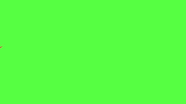 Ручна Робота Орігамі Паперовий Літак Літає Зеленому Тлі Анімація — стокове відео