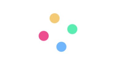 Çember hareketli grafikler. Zıplayan daire döngüsü web sitesine yükleniyor. 2 Boyutlu Canlandırma