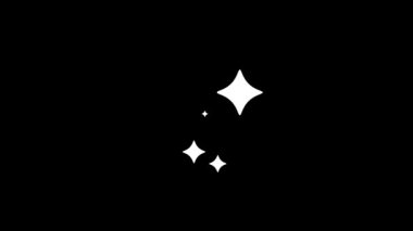 parıldayan yıldız animasyonu çizgi film yanıp sönen yıldızlar gece gökyüzünün kara arka planında parıldıyor.