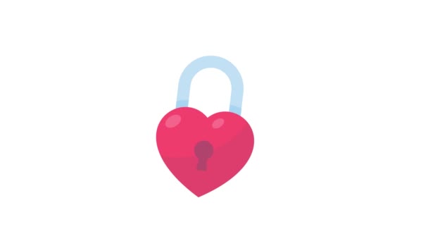 Kalp Kilidi Sallanıyor Sevgililer Günü Nde Aşkın Anahtarı Açıldı — Stok video