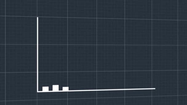 Ruchomy Graficzny Wykres Wzrostu Biznesu Bar Pomysłów Inwestycyjnych Animacja — Wideo stockowe