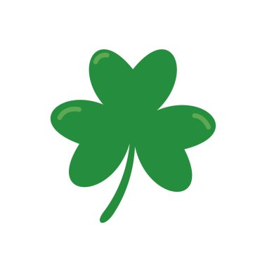 Yeşil dört yapraklı yonca. St. Patrick festivalinde iyi şanslar simgesi.