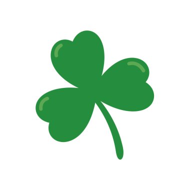 Yeşil dört yapraklı yonca. St. Patrick festivalinde iyi şanslar simgesi.