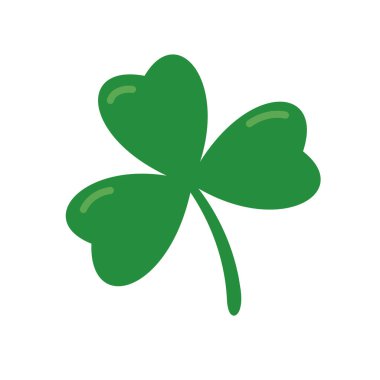 Yeşil dört yapraklı yonca. St. Patrick festivalinde iyi şanslar simgesi.