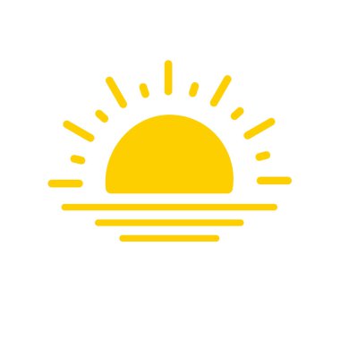 Güneş bir yaz akşamı denizde batar..