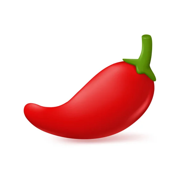 Glossy Red Chili Een Heet Kruidig Mexicaans Kookingrediënt Vectorillustratie — Stockvector