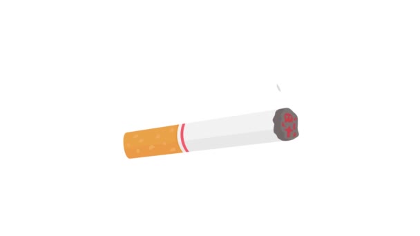 Cigarros Libertam Fumos Tóxicos Que Danificam Pulmões Assine Proibindo Fumar — Vídeo de Stock