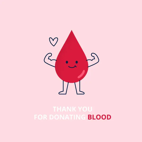 Linda Mascota Gota Sangre Caridad Salvar Vidas Concepto Salud Ilustración Ilustraciones De Stock Sin Royalties Gratis
