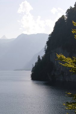 Berchtesgaden 'deki Konigssee Gölü Ulusal Parkı, Bavyera, Almanya