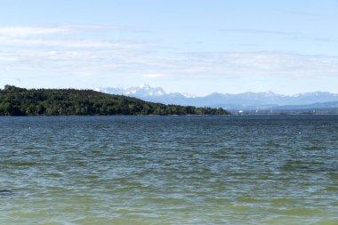 Lake Ammersee in Bavaria, Germany in summertime clipart