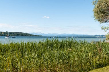 Lake Ammersee in Bavaria, Germany in summertime clipart