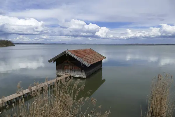 stock image Panorama of lake Chiemsee in Bavaria, Germany in springtime