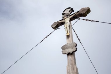 Breitenstein Zirvesi sonbaharda Almanya 'nın Bavyera kentinde