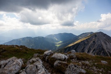 Krottenkopf mountain tour, Bavaria, Germany in summertime clipart