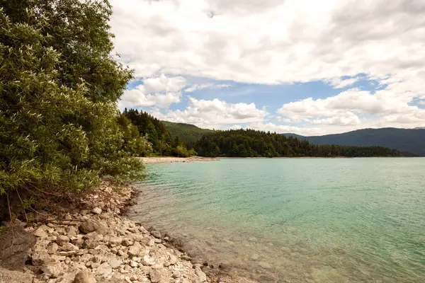 stock image View to Walchensee lake in summertime, Bavaria, Germany 