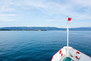 Boat trip on Lake Constance, Germany in summertime clipart