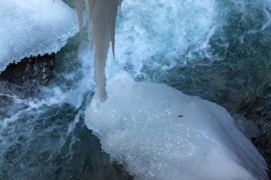 Partnachklamm ya da Partnach kışın Bavyera, Almanca