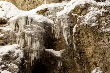 Partnachklamm ya da Partnach kışın Bavyera, Almanca