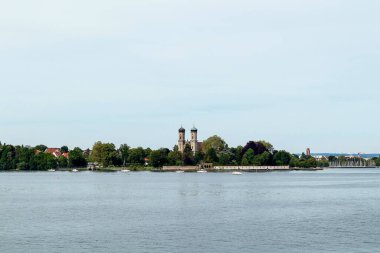 Castle Church Friedrichshafen on Lake Constance, Germany in summertime clipart