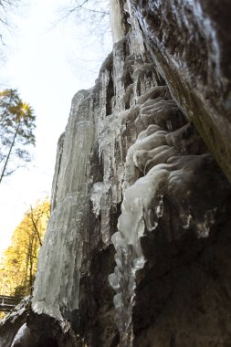 Partnachklamm or Partnach gorge in wintertime, Bavaria, German clipart