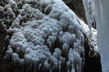 Partnachklamm or Partnach gorge in wintertime, Bavaria, German clipart