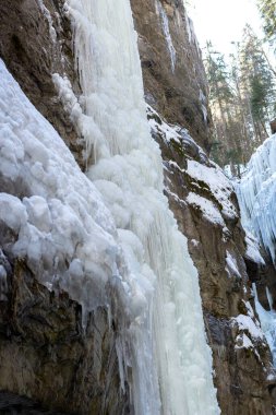 Partnachklamm or Partnach gorge in wintertime, Bavaria, German clipart