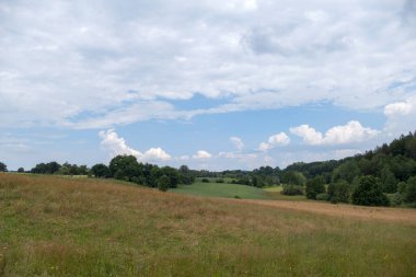 Schaftlarn 'dan Andechs' e yürüyüş yolu, Münih Yolu, St. James, Bavyera, Almanya