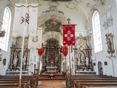 Church at the Munich Way of St. James, Bavaria, Germany in summertime clipart