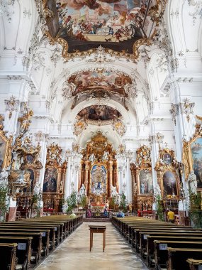 Marien muenster Diessen Ammersee, Münih Yolu St. James, Bavyera, Almanya, Bavyera, Almanya