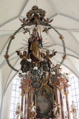 Auerberg, St. Peter ve Paul Kilisesi, Münih Yolu St. James, Bavyera, Almanya