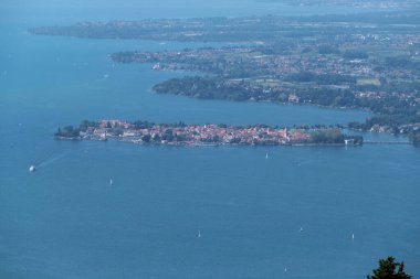 Pfander dağından Bodensee Gölü 'ne panoramik manzara, Vorarlberg, Avusturya