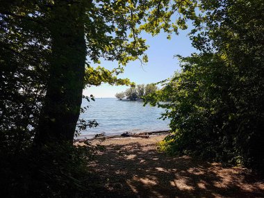 Pfander dağından Bodensee Gölü 'ne panoramik manzara, Vorarlberg, Avusturya