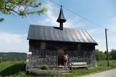 Marienkapelle chapel, Munich Way of St. James, Bavaria, Germany in summertime clipart