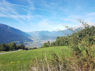 Hiking trail from Mosern to Telfs, at Way of St. James Isar Loisach Tiroler Ache In clipart