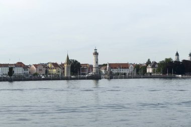 Constance Gölü, Bavyera, Almanya 'da yaz mevsiminde Lindau Limanı