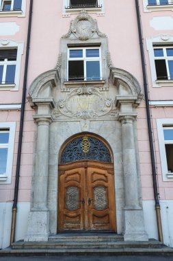 Yazın Almanya, Bavyera, Constance Gölü 'ndeki Lindau vergi dairesi