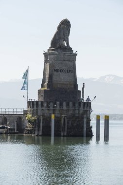 Constance Gölü, Bavyera, Almanya 'da yaz mevsiminde Lindau Limanı