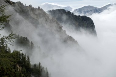 Karwendel dağları Halleranger kulübesinden Bettelwurf kulübesine, Avusturya 'daki Karwendel Hohenweg' e