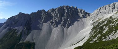 Stempeljoch at Karwendel mountains on Karwendel Hohenweg in Austria in autumn clipart