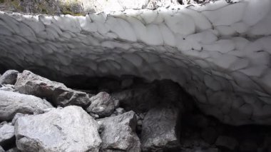 Bavyera, Almanya 'daki Watzmann buz kilisesinin çekimleri, yüksek çözünürlüklü video.