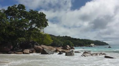 Anse Lazio, Prasin Adası, Seyşel Adaları tropikal peyzaj