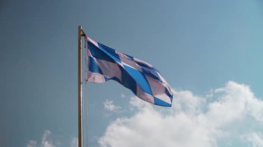 Bavyera, Almanya rüzgarda hareketli bayrağı Tekstil