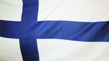 Finlandiya bayrağı ağır çekimde