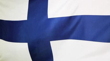 Finlandiya bayrağı ağır çekimde