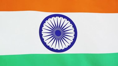 Hindistan 'ın tekstil ulusal bayrağına yakın çekim