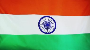 Hindistan 'ın tekstil ulusal bayrağına yakın çekim